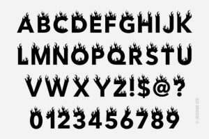 Alternative view of Fire Font Font