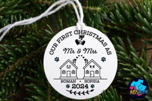 Alternative view of First Christmas Ornament SVG Bundle