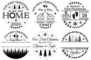 First Christmas Ornament SVG Bundle