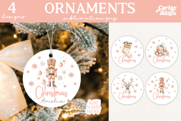 Alternative view of First Christmas Ornaments Sublimation