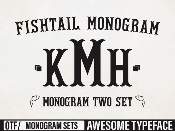Fishtail Monogram Font