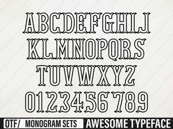 Fishtail Monogram Font - Image 3
