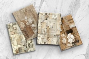 Alternative view of Floral Collage Junk Journal Ledger Paper