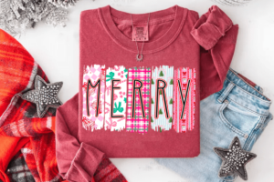 Alternative view of Floral Merry Christmas Png