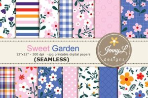 Floral Spring SEAMLESS Digital Papers