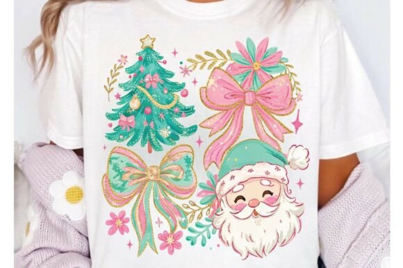 Alternative view of Floral Preppy Christmas Coquette PNG