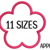 Flower Satin Stitch Appliqué in 11 Sizes
