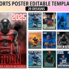 Football Poster Canva Editable Template