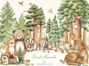 Forest Animals Watercolor Set