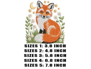 Alternative view of Forest Fox Leaves Embroidery Designs
