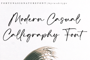 Alternative view of Fortuna Signature Font