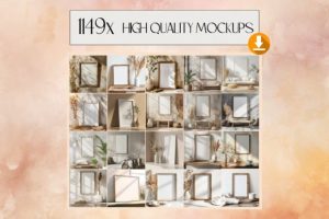 Alternative view of Frame Mockup Bundle Canvas Mockup Bundle