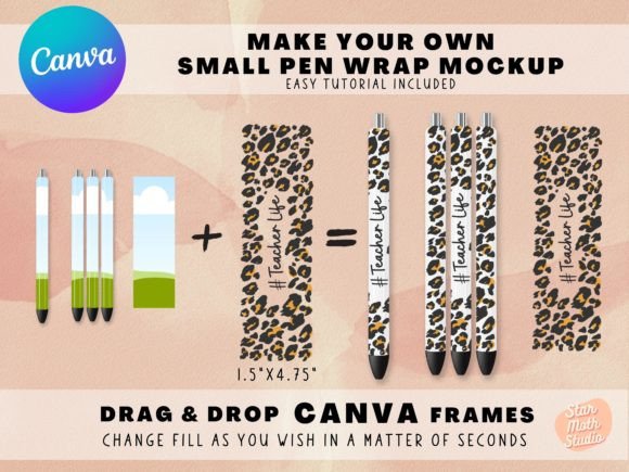 Frames for CANVA - Epoxy Pen Wrap Mockup - Image 2