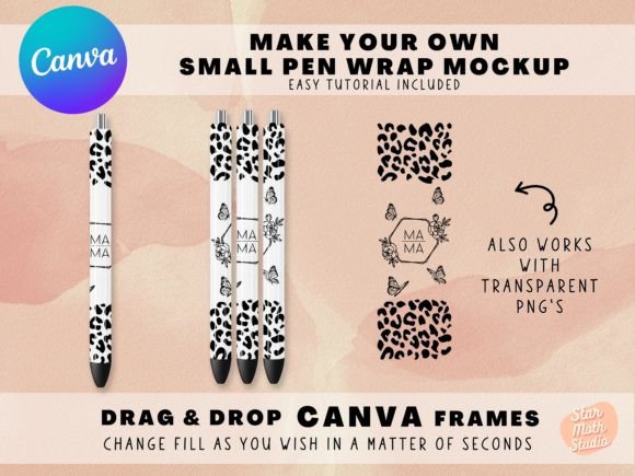 Frames for CANVA - Epoxy Pen Wrap Mockup - Image 5