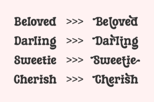 Alternative view of Funky Pickle Font