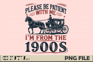 Funny 1900s Retro Carriage PNG