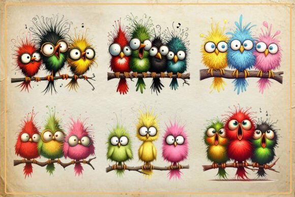 Funny Birds on Branch Sublimation Bundle - Image 4
