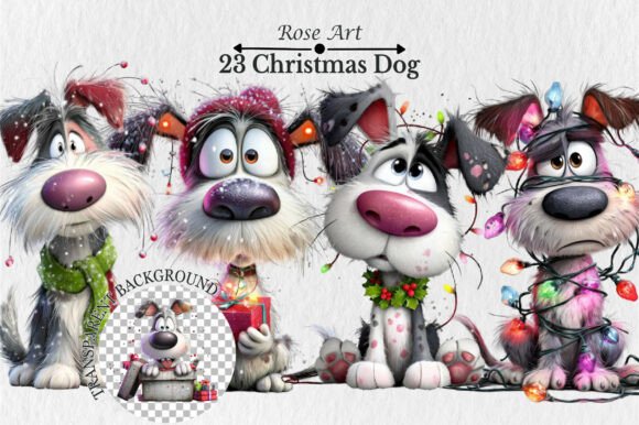 Funny Christmas Dog Clipart