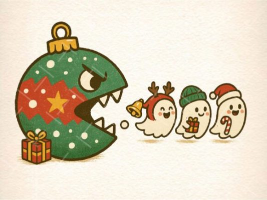 Funny Christmas Ghost Ornament