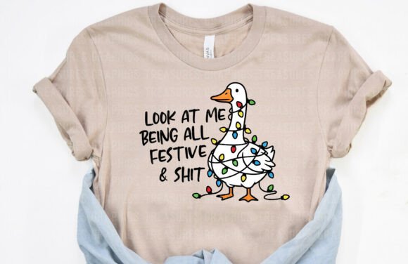 Funny Christmas Goose PNG Sublimation - Image 3