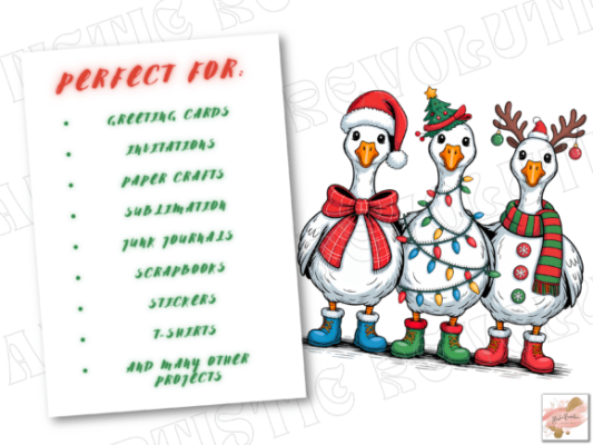 Alternative view of Funny Christmas Goose Png Christmas Png