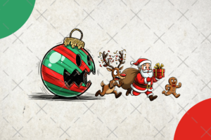 Funny Christmas Ornament Monster PNG