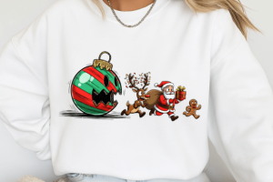 Alternative view of Funny Christmas Ornament Monster PNG