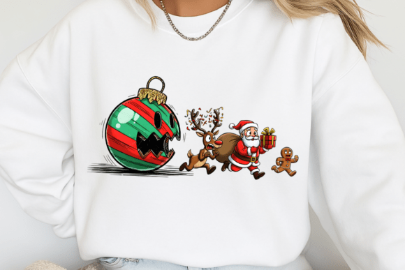 Alternative view of Funny Christmas Ornament Monster PNG