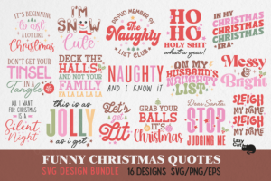 Funny Christmas Quotes SVG Bundle