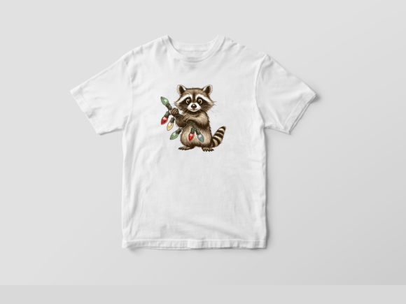 Funny Christmas Raccoon Christmas Png - Image 3