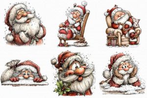 Alternative view of Funny Christmas Santa Clipart