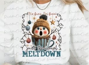 Alternative view of Funny Christmas Snowman Png