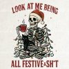 Funny Christmas Png, Snarky Skeleton Png