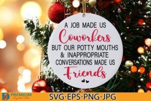 Funny Coworkers Christmas Ornaments SVG