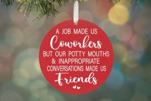 Alternative view of Funny Coworkers Christmas Ornaments SVG