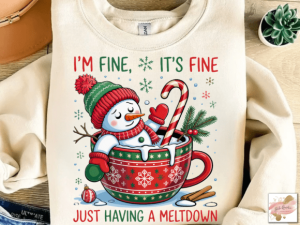 Alternative view of Funny Cute Snowman Png Christmas PNG