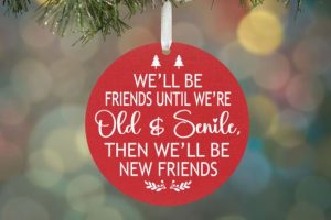 Alternative view of Funny Friend Christmas Ornament SVG PNG