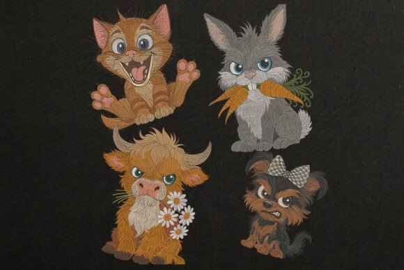 Funny Grumpy Animals Cat Bunny Cow Dog - Image 2