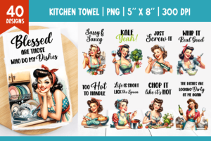 Funny House Wife Kitchen Towel Bundle