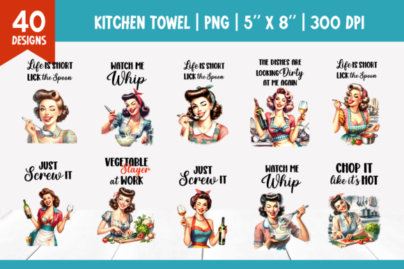 Alternative view of Funny House Wife Kitchen Towel Bundle