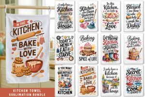 Funny Kitchen Towel Sublimation Bundle