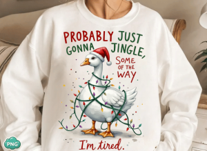 Funny Sarcastic Christmas Goose Png