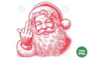 Funny Sarcastic Santa Vintage Christmas