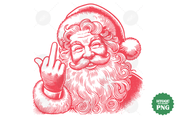 Funny Sarcastic Santa Vintage Christmas
