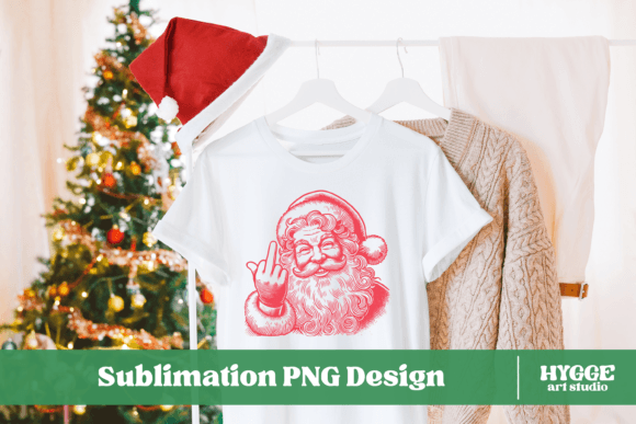 Funny Sarcastic Santa Vintage Christmas - Image 2