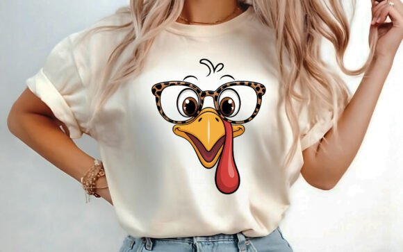 Funny Thanksgiving Turkey Face PNG