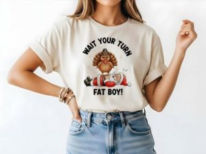 Alternative view of Funny Thanksgiving Turkey and Santa PNG