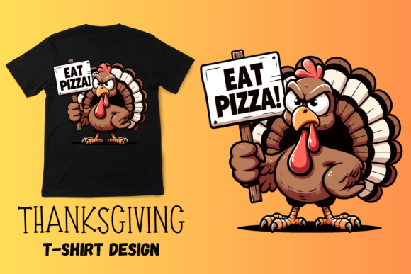 Funny Turkey Thanksgiving Tshirt Design