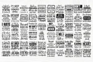 Alternative view of Funny Quotes Svg Bundle | 60 Designs