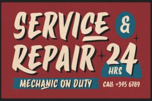 Alternative view of Garage Brush Font